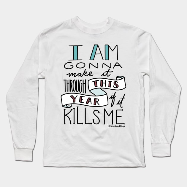 This Year the Mountain Goats Typography Long Sleeve T-Shirt by scrambledpegs